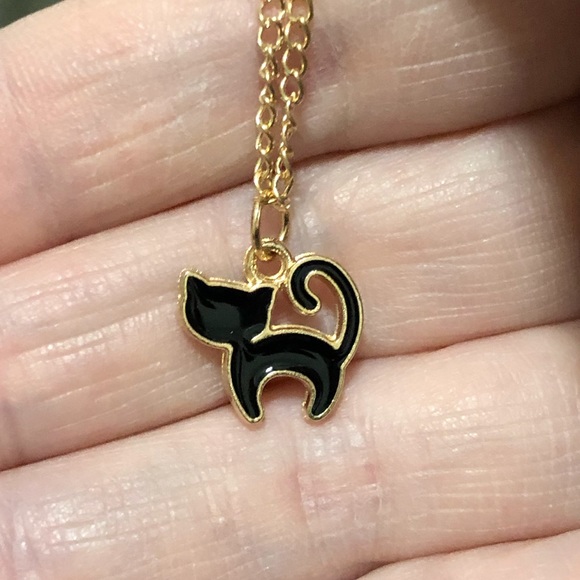 Posherpooch Jewelry - Cat Mini Pendant Necklace Gold Tone NWT